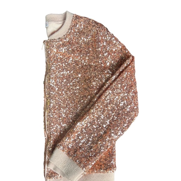 Epic Threads Gold Sequin Jacket zip up - Picture 4 of 6